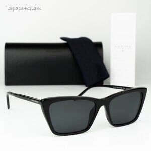 Saint Laurent Women Sunglasses Black Cat Eye SL737 MICA THIN 001 BRAND NEW